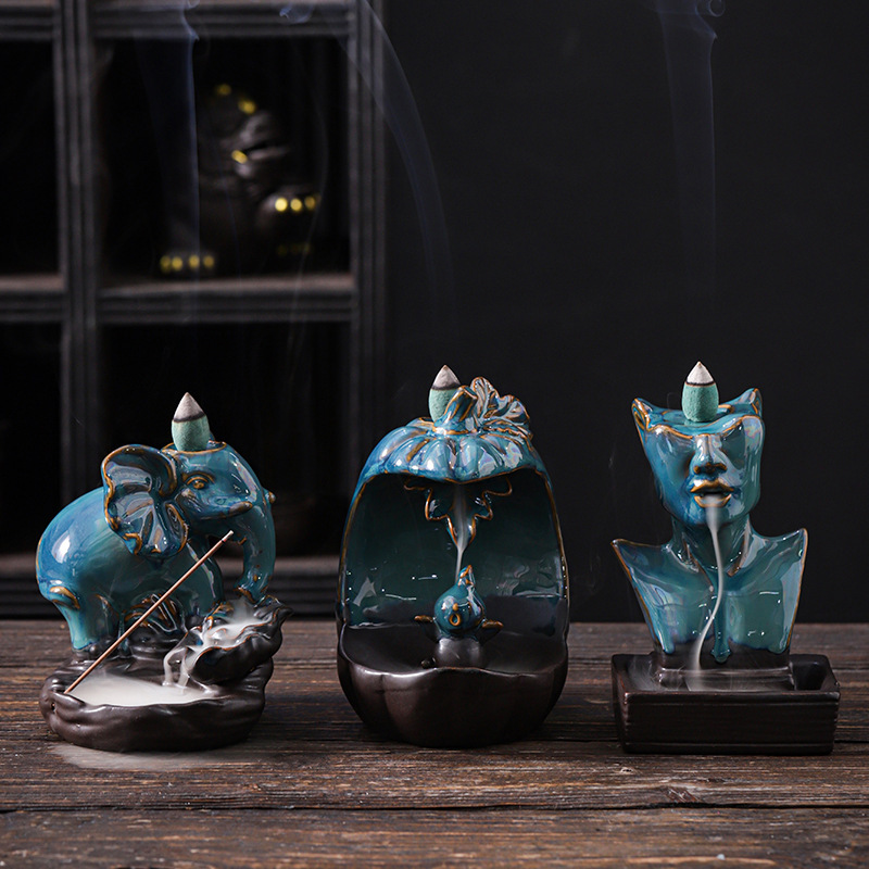 Home Fragrance Candles - Quemador de incienso de reflujo de